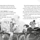 Text: "BPS NOT WORKING", LOWER DRUDGING. Illustration: Fantasiefiguren auf einem Dach mit Rauch und verwirrten Ausdrücken.