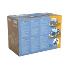 Eine Verpackung mit der Aufschrift "HABA CARS Crash-Set". Zeigt Spielzeugautos und Anleitungen in mehreren Sprachen.