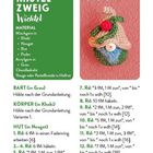 "MISTELZWEIG Wichtel. MATERIAL: Mischgarn in Khaki, Nougat, Rot, Puder. BART (in Grau): Häkle nach der Grundanleitung." 

Illustration eines gestrickten Wichtels.