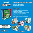 Top Trumps GODOIT! Spielbeschreibung: Rasantes Spiel für flinke Köpfe. 55 Karten, 5 Minispiele. Anleitung in fünf Schritten. Ab 6+ Jahren.