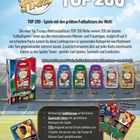 "TOP 200 - Spiele mit den größten Fußballstars der Welt!" - Beschreibung von Sammelkarten-Packs und deren Inhalt.