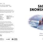 "Glossary of Anishinaabemowin Words" und Titel: "SAGE AND THE SNOWSHOE EXPRESS". Illustration von zwei Kindern mit Schlitten.