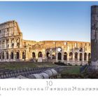 Text unten: "Colosseum", "10", "CASARES EDITION". Im Hintergrund das Kolosseum bei Sonnenuntergang, mit blauem Himmel.