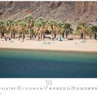 Text: "Playa de Teresitas", "CASARES EDITION", "10", und Zahlen 1-31. Sandstrand mit Palmen, blauem Wasser und grasbewachsenen Hügeln.