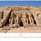 "Abu Simpel" sowie Zahlen 1 bis 31. Felsentempel mit vier großen Statuen, harmonisch in Felslandschaft integriert.