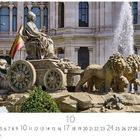 Text: "Kybele", "CASARES EDITION", Zahlen 1 bis 31. Eine Statue von Kybele auf einem Wagen, gezogen von Löwen, im Hintergrund ein Gebäude.