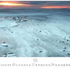 Unten stehen Zahlen von 1 bis 31, Überschrift "10", darunter "CASARES EDITION". Im Hintergrund ein Strand bei Sonnenuntergang.