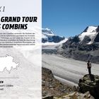 Trek 1: "Die Grand Tour des Combins." Ein Wanderer in den Bergen vor einem weiten Gletscher unter klarem Himmel.