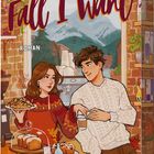 Text: "LYRA PARISH - Fall I Want - ROMAN - COZY CREEK COLLECTION". Eine herbstliche Illustration mit einem Paar in einem Café.