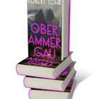 "Oberammergau" von Robert Löhr. Vier Bücher gestapelt mit demselben Cover. Malerische Bergszenerie im Hintergrund.