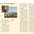 Überschrift: VORBEREITUNG AUF DIE PILGERREISE. Links oben eine Muschel, unten Text auf beigem Hintergrund mit Bildern.