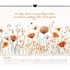 „Dir, Herr, will ich von ganzem Herzen danken, von all deinen wunderbaren Taten will ich erzählen.“ Psalm 9,2

Illustration mit Herbstblumen in warmen Tönen. 

Kalender für Oktober mit hervorgehobenen Sonn- und Feiertagen.