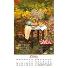 "Reife"; Zitat: "Früchte reifen durch die Sonne; Menschen reifen durch die Liebe." Oktoberkalender mit herbstlichem Tisch.