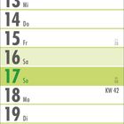 Kalenderblatt für Oktober, zeigt Daten und Feiertage wie "Tag der Deutschen Einheit" am 3. Oktober und "Reformationstag" am 31.