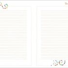 „To-do-Liste“, zwei Seiten mit Linien und Kreisen, bunte Punkte und Spiralmuster dekorieren die Ecken.