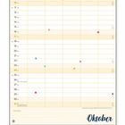 Oktober-Kalender mit Feiertagen und Notizen, blaues Logo unten: "ZETTELWIRTSCHAFT". 