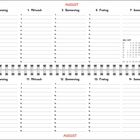 Kalender: August 2027, Woche 31-32. Feiertag: 15. Sonntag, Maria Himmelfahrt. Illustration: Lächelnde Figur mit Karotte.