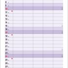 Text: "Oktober," "Name," Zahlen von 1 bis 31. Darunter eine Illustration mit Schafen in Halloween-Kostümen.