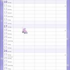 Kalenderblatt für Oktober. Illustration: Kind im Rollschuh auf einem Planeten. Text: "Das Universum braucht mehr dich!".