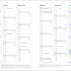 Jahresplaner 2028 mit Monaten Juli bis Dezember, enthält Feiertage wie Nationalfeiertag, Tag der Deutschen Einheit, Weihnachten.