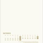 Kalender für Oktober. Wichtige Tage: 3., 17., 31. Oktober. Feiertage: Tag der Deutschen Einheit, Erntedank, Reformationstag.