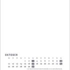 Kalender für Oktober mit hervorgehobenen Tagen: 3., 17., 24., 31. Gekennzeichnete Ereignisse: Tag der dt. Einheit, Erntedankfest.