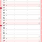 Kalender für Oktober. Feiertage: 3. "Tag der Deutschen Einheit", 31. "Reformationstag". Rosa Design mit weißen Mustern.