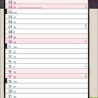 Kalender mit Oktober-Tagen und Feiertagen. Illustration: Maler schreibt „the revolt has already begun“ auf Leinwand.