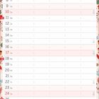 Kalenderblatt Oktober. Feiertage: 3. "Tag der Deutschen Einheit/Erntedankfest", 31. "Reformationstag*/Halloween". Herbstliches Muster.