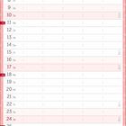 Kalender für Oktober. Markiert: 3. Tag der Deutschen Einheit, 31. Reformationstag/Halloween. Rosafarbener Hintergrund.