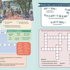 "Du bist bei Freunden eingeladen. Möchtest du kommen? Kreuze an! Nützliche Sätze, wenn du als Gast bei Freunden bist:..."

Es zeigt eine bunte Seite mit Texten und einem Bild einer Gruppe im Freien bei einem Picknick.