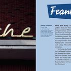 **Frankfurt** und Südhessen, Goethe Apotheke, Oeder Weg. Text über Nachkriegsaufbau und Neonreklame in Frankfurt.