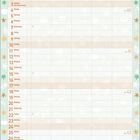 Text: Oktober 2027, Hygge Momente. Tabelle mit Tagen und Wochen. Oben herbstliche Illustrationen mit Blättern und Regenschirm.