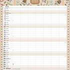 Kalender für Oktober 2021 mit Wochentagen, einer Notizfläche und floralen Illustrationen als Randverzierung.