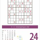 „Schwierigkeitsgrad: mittel. Freitag | SEPTEMBER 24. Sudoku-Raster mit teils gefüllten Zahlen. Kleine Monatsübersicht.“