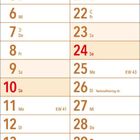 Kalender für Oktober 2027, markiert: 3. Tag der Deutschen Einheit, 31. Ende der Sommerzeit, Reformationstag.