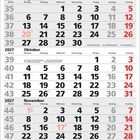 Kalender für 2027. Feiertage: 3.10 Tag der Deutschen Einheit, 31.10 Reformationstag, 1.11 Allerheiligen.