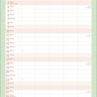 Kalenderblatt für Oktober 2027 mit dem Spruch "Man muss die Pfoten auch mal baumeln lassen." Verspielte Katzenillustrationen oben.