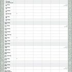 Kalender für Oktober 2027, Wochentage und Notizbereich. Illustrationen von herbstlichen Pflanzen und Gartenzubehör oben und am Rand.