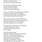 "meine stimme" in orange Schrift. Gedicht über Angst, Zweifel, Stimme erheben und Verständnis. Unten "10" in grün.