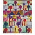 Zitat: "Wenn bei meinen Sachen manchmal ein primitiver Eindruck entsteht..." Paul Klee. Darstellung: Bunte geometrische Formen.