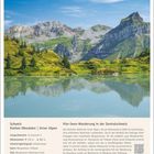 Schweiz Kanton Obwalden | Urner Alpen. Vier-Seen-Wanderung in der Zentralschweiz. Bild von grünen Bergen und klarem Himmel.