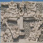 Links: 199, rechts: „Eine kurze Baugeschichte von Mexiko 1810-1910“, unten: „Bauten von 1959 bis 1991“. Relief mit Figuren.