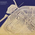 Plan von 1934 für die Entwicklung der sechsten Siedlung, Architekt: Vitalii Lavrov. Diagramm einer Stadtansicht.
