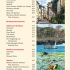 Inhalt, Seite 9. Auflistung von Mombasa-Themen und -Sehenswürdigkeiten mit Seitenzahlen. Daneben farbige Fotos.