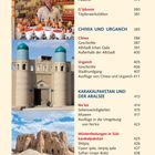 Seite zehn, Inhalt: Sehenswürdigkeitenliste mit Bildern eines Händlers, einer historischen Stadt und einer Wüstenfestung.