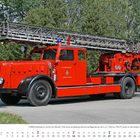 Kalenderblatt März mit einem roten Feuerwehrwagen und der Aufschrift "Freiwillige Feuerwehr Laufen a.d. Salzach".