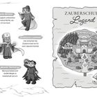 "Tante Mirena, Direktorin Lunmoor, Meister Noctarius" sind neben einer Karte mit der "Zauberschule Lugard" abgebildet.