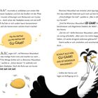 Ha-Ha-Henne! Ha-Ha-Henne-Ha! GU-GAAK! SCHAUT ALLE HER! GU-GAAK! DAS IST MONSIEUR MAUSEBART!

Illustration einer Henne mit Textblase. Monsieur Mausebart ist verärgert. Die Henne legt ein Ei.