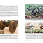 Nordamerika, Artillerie im 19. Jahrhundert, Bild von Soldaten und Schlachten. Holzkanone, historische Szenen.